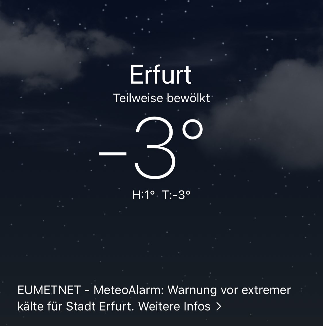 Wenn -3°C schon extrem ist, warum 