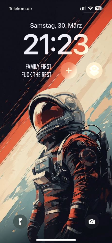 Screenshot meines Lock Screens auf dem iPhone.